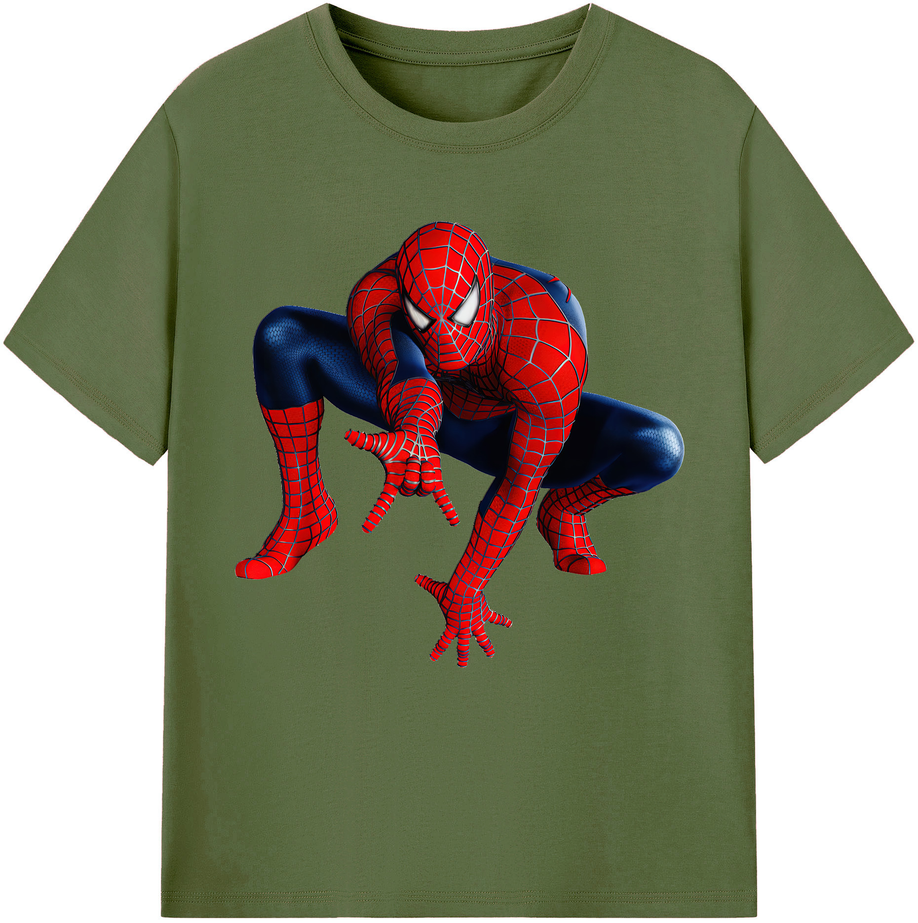 （画像用） Spider Man スパイダーマン 綿100％半袖Tシャツ（フロントプリント）